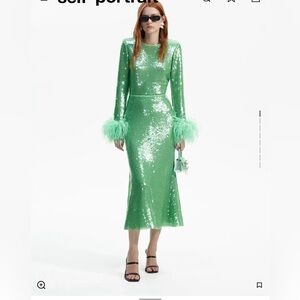 NWT SELF PORTRAIT SEQUIN MIDI SKIRT